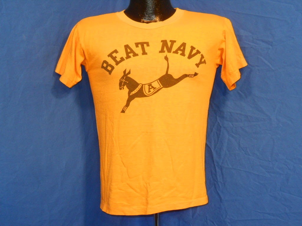 vintage t-shirt: 50S ARMY NAVY GAME BEAT NAVY CHAMPION RUNNING MAN 